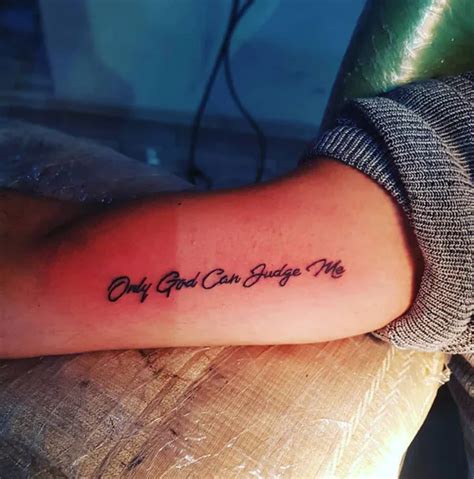 142 Carefree “Only God Can Judge Me” Tattoos To ...